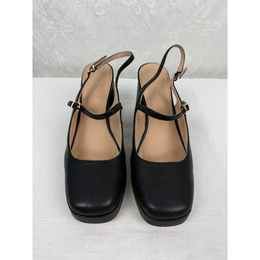 Cellenz Black Mary Jane Platform Pumps Chunky Heel Size 11 - Picture 4 of 9